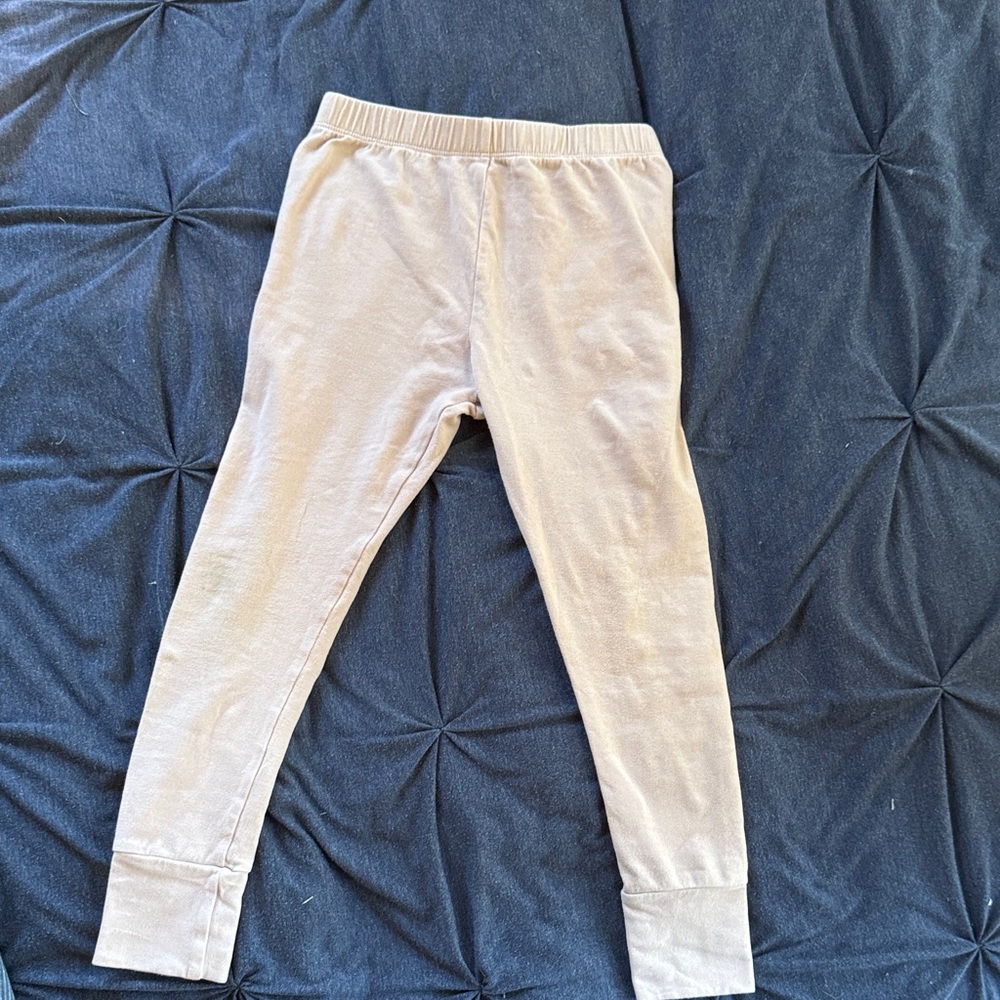 Kids Casual Cream Leggings